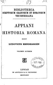 Cover of: Appiani Historia romana