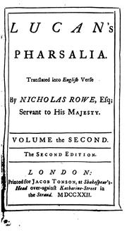 Cover of: Lucan's Pharsalia
