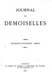 Cover of: Journal des demoiselles