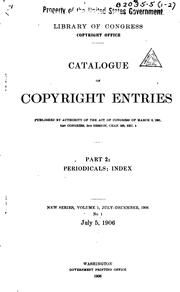 Cover of: Catalog of Copyright Entries. by Library of Congress. Copyright Office., Library of Congress, Copyright Office