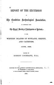 Cover of: Report of the Excursion of the Cambrian Archaeological Association in ...