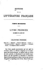 Cover of: Histoire de la littérature française, depuis ses origines jusqu'à la Révolution, par Eugène ... by E. Geruzez, E. Geruzez