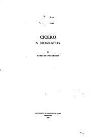 Cover of: Cicero: A Biography by Torsten Petersson
