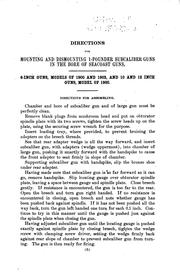 Cover of: Directions for Using, Mounting and Dismounting 1-pdr. and 2.95-inch ...