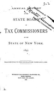 Annual Report of the State Board of Tax Commissioners of the State of New York by New York (State ), State Board of Tax Commissioners