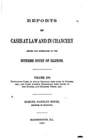 Cover of: Reports of Cases at Law and in Chancery Argued and Determined in the Supreme ...