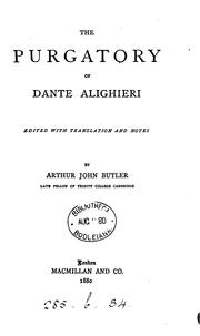 Cover of: THE PURGATORY OF DANTE ALIGHIERI