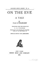 Cover of: On the Eve by Ivan Sergeevich Turgenev
