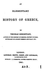 Cover of: An elementary history of Greece