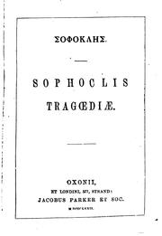 Cover of: Sophoclis tragoediae by Sophocles