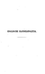 Cover of: Englische Handelspolitik gegen Ende des Mittelalters: 1-2. Band by Georg von Schanz