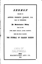 Cover of: Sermon Preached by Arthur Penrhyn Stanley