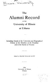 Cover of: The Alumni Record of the University of Illinois at Urbana: Including Annals of the University ...