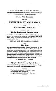 Cover of: The anniversary calendar, natal book, and universal mirror by Anniversary calendar