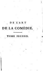 Cover of: de l'art de la comedie by Jean François Cailhava d'Estendoux