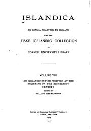 Cover of: An Icelandic satire (Lof lýginnar): written at the beginning of the ...