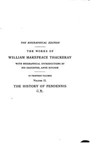 Cover of: The History of Pendennis: His Fortunes and Misfortunes, His Friends and His ... by William Makepeace Thackeray