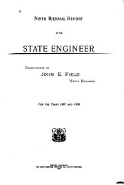 Cover of: Biennial Report of the State Engineer of the State of Colorado for the Years ...