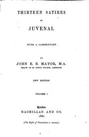 Cover of: Thirteen satires of Juvenal