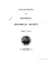 Cover of Collections of the Minnesota Historical Society
