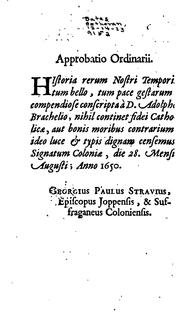 Cover of: Adolphi Brachelii Historiarum nostri temporis by Adolphus Brachelius