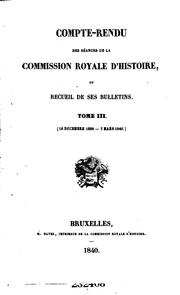 Cover of: Bulletin de la Commission royale d'histoire by Commission royale d 'histoire, Académie Royale des Sciences, des lettres et des beaux-arts de Belgique Commission royale d 'histoire
