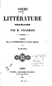 Cover of: Cours de littérature française by Abel-François Villemain