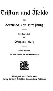 Cover of: Tristan und Isolde... by Gottfried von Strassburg