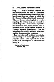 Cover of: The Writings of Henry David Thoreau by Henry David Thoreau, Franklin Benjamin Sanborn, Ralph Waldo Emerson