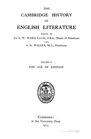 Cover of: The Cambridge History of English Literature