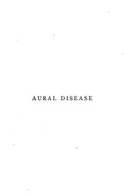Cover of: Diagnostics of aural disease by Samuel Evans Smith