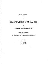 Cover of: Inventaire sommaire des Archives départementales,Isère: série L : documents ...