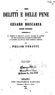 Cover of: Dei delitti e delle pene by Cesare Beccaria