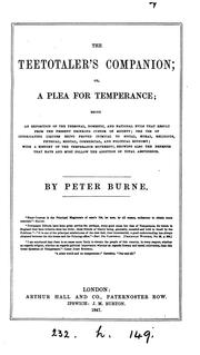 Cover of: The teetotaler's companion; or, A plea for temperance