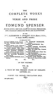 Cover of: The Complete Works in Verse and Prose of Edmund Spenser