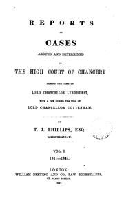 Cover of: Reports of Cases Argued and Determined in the High Court of Chancery During the Time of Lord ...