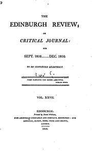 Cover of: The Edinburgh Review: Or Critical Journal by Sydney Smith, Francis Jeffrey, Macvey Napier, William Empson, George Cornewall Lewis, Henry Reeve , Arthur Elliot, Harold Cox