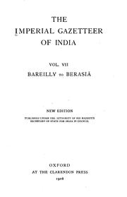 Cover of: Imperial gazetteer of India: Vol 7 Bareilly to Berasia