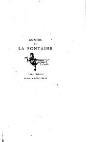 Cover of: Contes de La Fontaine by Jean de La Fontaine, Damase Jouaust