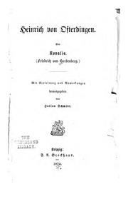 Cover of: Heinrich von Ofterdingen by Novalis