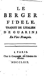 Cover of: Le berger fidele.