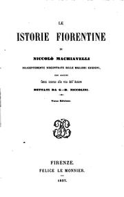 Cover of: Le istorie fiorentine