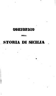 Cover of: Compendio della storia di Sicilia