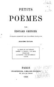 Cover of: Petits poémes by Édouard Grenier