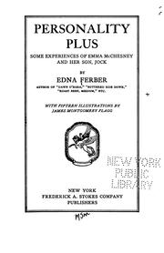 Cover of: Personality Plus: Some Experiences of Emma McChesney and Her Son, Jock by Edna Ferber