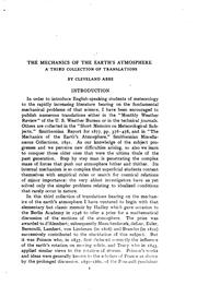 Cover of: The Mechanics of the Earth's Atmosphere: A Collection of Translations