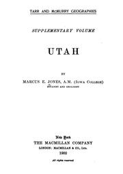 Cover of: Utah by Marcus E. Jones