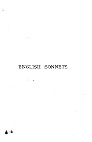 Cover of: English sonnets, a selection ed. by J. Dennis