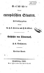 Cover of: Geschichte von Dännemark by Friedrich Christoph Dahlmann