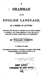 Cover of: A Grammar of the English Language: In a Series of Letters